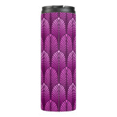 Art Deco Feather Pattern, Amethyst Paars Thermosbeker (Achterkant)