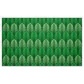 Art Deco Feather Pattern, Emerald Green Stof (Fat Quarter)