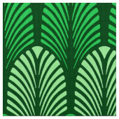 Art Deco Feather Pattern, Emerald Green Stof (Close Up)
