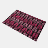 Art Deco Feather Pattern, Fuchsia Pink en Black Deurmat (Schuin)