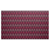 Art Deco Feather Pattern, Fuchsia Pink en Black Stof (Yard (91,4 cm))