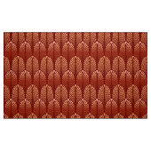 Art Deco Feather Pattern, Mandarijns Oranje Stof (Fat Quarter)