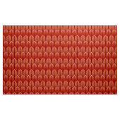 Art Deco Feather Pattern, Mandarijns Oranje Stof (Yard (91,4 cm))