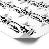Art Deco Feathery Pattern Poster (Hoek)