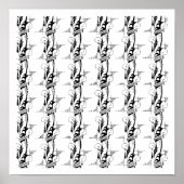 Art Deco Feathery Pattern Poster (Voorkant)
