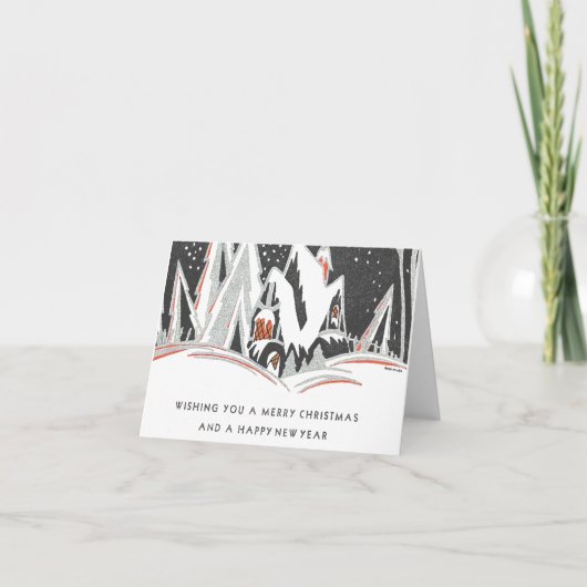  art deco feestdagen kaart (Voorkant)