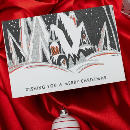 art deco feestdagen kaart