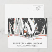 art deco feestdagenkaart (Voorkant / Achterkant)