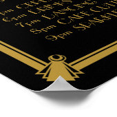 Art Deco-feestdagenplanner, servicevolgorde Poster (Hoek)