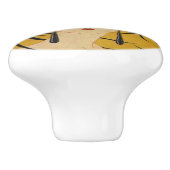 Art Deco Feestelijke Dame Keramische Knop (Zijkant)