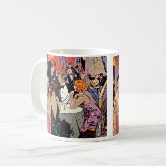 Art Deco feestje in nachtclub Koffiemok (Voorkant links)