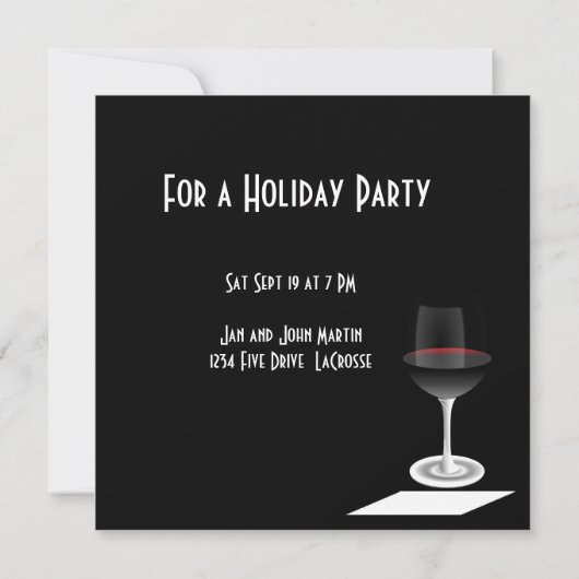 Art Deco-feestuitnodiging sluit u bij ons aan Aang Kaart (Achterkant)