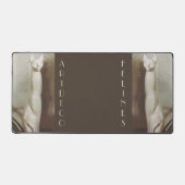 Art Deco Felines  Cat Elegant Brown Bureaumat (Voorkant)