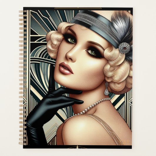 Art Deco Femme Fatale Planner (Voorkant)