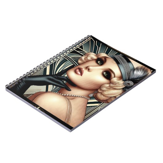 Art Deco Femme Fatale Planner Notitieboek (Linkerzijde)