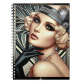 Art Deco Femme Fatale Planner Notitieboek (Voorkant)