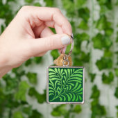 Art Deco-fern-patroon - groene tinten Sleutelhanger (Hand)