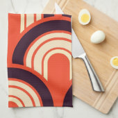 Art Deco Fifties Abstracte kunst herstellen Theedoek (Quarter Fold)