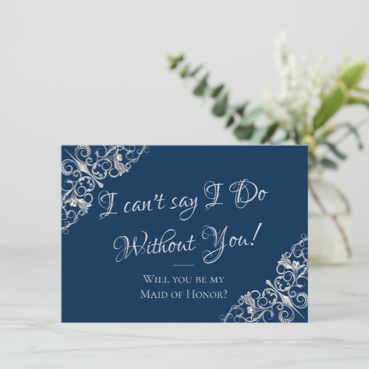 Art Deco Filigree | Kant zeggen dat ik zonder jou Kaart (Staand voorkant)