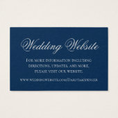 Art Deco Filigree | Silver en Navy Blue Website Visitekaartje (Achterkant)