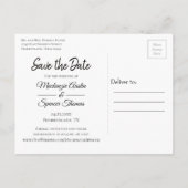 Art Deco Filigree | Silver Navy Blue Wedding Photo Aankondigingskaart (Achterkant)