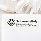 Art Deco Finial & Family Name uit 1920 Etiket (Insitu)