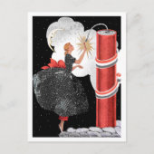  ART DECO "FIRECRACKER FIZZIES" BRIEFKAART (Voorkant)