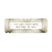 Art Deco Fireworks Burst Retouradres Etiket (Voorkant)