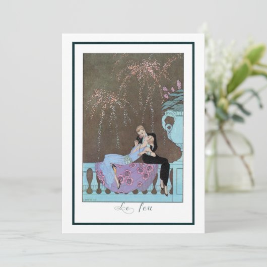  Art Deco Fireworks Le Feu, George Barbier (Staand voorkant)