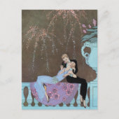  Art Deco Fireworks Le Feu, George Barbier Briefkaart (Voorkant)