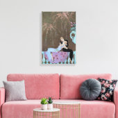  Art Deco Fireworks Le Feu, George Barbier Canvas Afdruk (Insitu (Woonkamer))