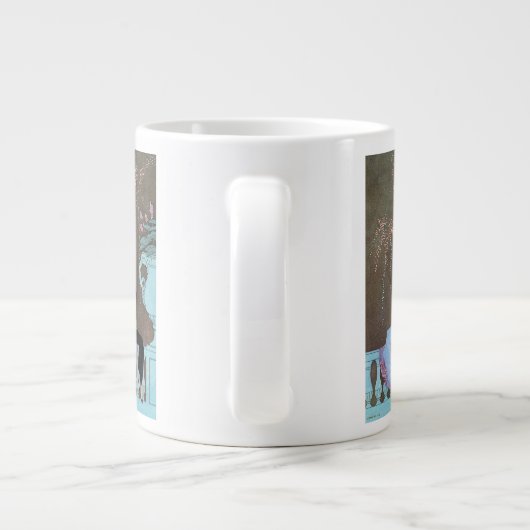  Art Deco Fireworks Le Feu, George Barbier Grote Koffiekop (Achterkant)