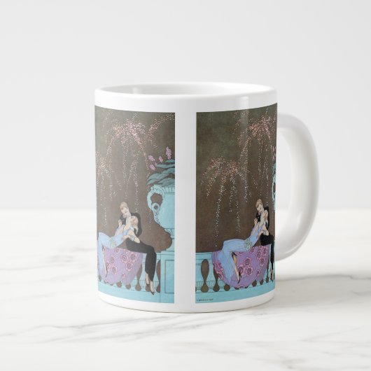  Art Deco Fireworks Le Feu, George Barbier Grote Koffiekop (Voorkant rechts)