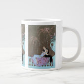  Art Deco Fireworks Le Feu, George Barbier Grote Koffiekop (Rechts)