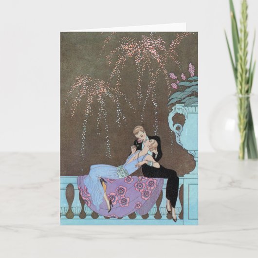  Art Deco Fireworks Le Feu, George Barbier Kaart (Voorkant)
