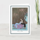  Art Deco Fireworks Le Feu, George Barbier Kaart (Voorkant)