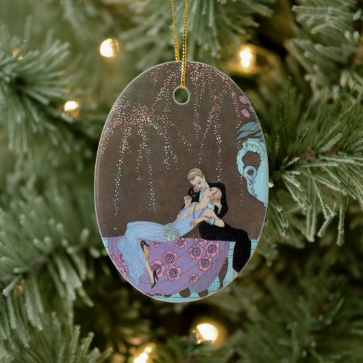  Art Deco Fireworks Le Feu, George Barbier Keramisch Ornament (Boom)