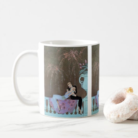  Art Deco Fireworks Le Feu, George Barbier Koffiemok (Met donut)