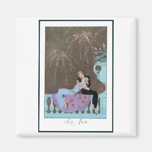 Art Deco Fireworks Le Feu, George Barbier Magneet