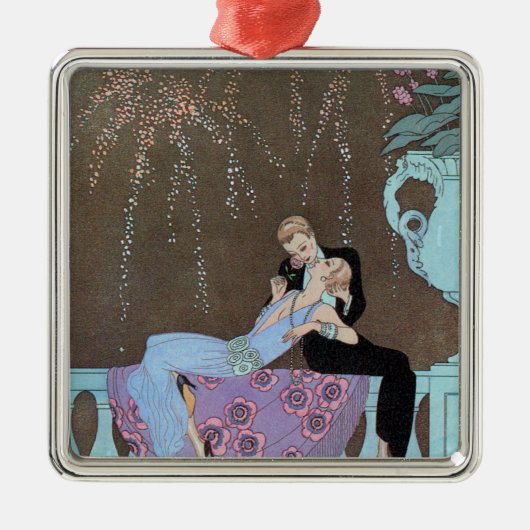 Art Deco Fireworks Le Feu, George Barbier Metalen Ornament (Voorkant)