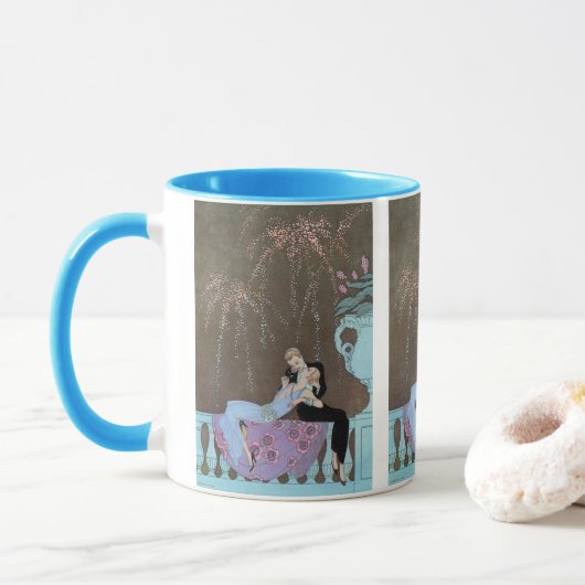  Art Deco Fireworks Le Feu, George Barbier Mok (Met donut)