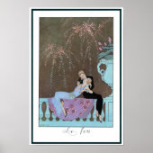 Art Deco Fireworks Le Feu, George Barbier Poster (Voorkant)