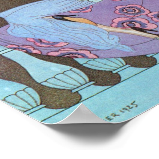  Art Deco Fireworks Le Feu, George Barbier Poster (Hoek)