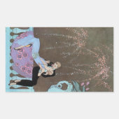  Art Deco Fireworks Le Feu, George Barbier Rechthoekige Sticker (Voorkant)