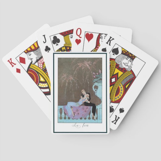 Art Deco Fireworks Le Feu, George Barbier Speelkaarten (Achterkant)