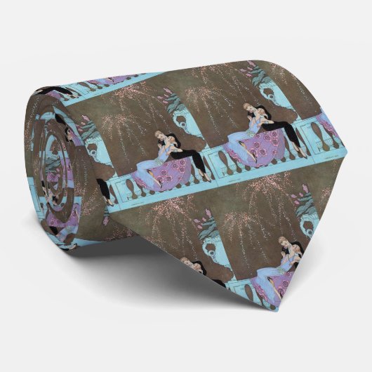 Art Deco Fireworks Le Feu, George Barbier Stropdas (Opgerold)