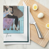  Art Deco Fireworks Le Feu, George Barbier Theedoek (Quarter Fold)