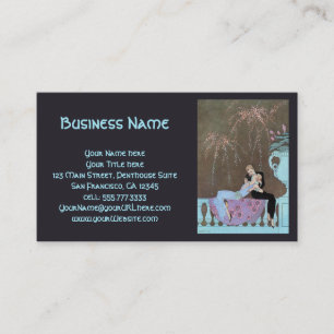 Art Deco Fireworks Le Feu, George Barbier Visitekaartje