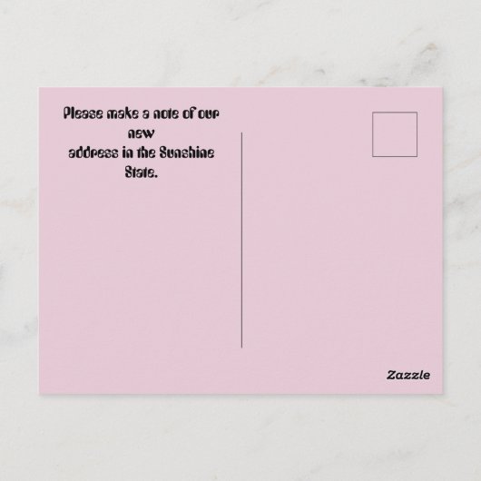 ART DECO FLAMINGO ADRESWIJZIGING BRIEFKAART (Achterkant)