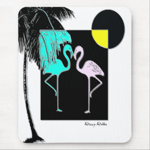 Art Deco Flamingo Muismat